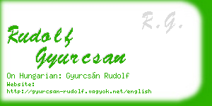 rudolf gyurcsan business card