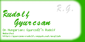 rudolf gyurcsan business card